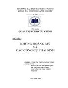 KHỦNG HOẢNG Mỹ VÀ CÁC CÔNG CỤ PHÁI SINH