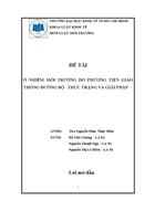 Ônhiễm môi trường do phương tiện giao thông đường bộ thực trạng và giải pháp