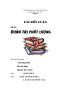 Quản trị chất lượng