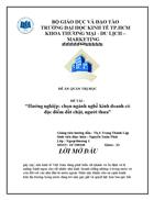 Hướng nghiệp chọn ngành nghề kinh doanh có đặc điểm đất chật người thưa