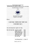 Làm việc nhóm như thế nào cho hiệu quả