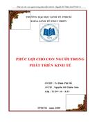 Phúc lợi cho con người trong phát triển kinh tế