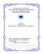 Vốn đầu tư hiệu quả hơn là số lượng