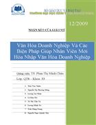 Văn Hóa Doanh Nghiệp Và Các Biện Pháp Giúp Nhân Viên Mới Hòa Nhập Văn Hóa Doanh Nghiệp