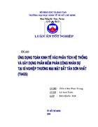 Ứng dụng toán kinh tế vào phân tích hệ thống và xây dựng phần mềm phân công nhân sự tại xí nghiệp thương mại mặt đất Tân Sơn Nhất TIAGS