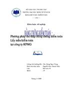 Phương pháp thu thập Bằng chứng kiểm toán Lấy mẫu kiểm toán tại công ty KPMG 1