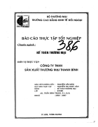 Công tác kế toán tại công ty Thanh Bình
