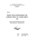 Phân tích tình hình tài chính Công ty TNHH TRúc An khu công nghiệp Suối Dầu Diên khánh Khánh Hòa