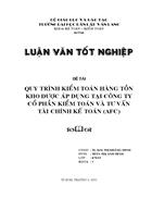 Quy trình kiểm toán hàng tồn kho được áp dụng tại Công ty cổ phần kiểm toán và tư vấn tài chính kế toán AFC 1