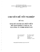 Đánh giá phần mềm kế toán EFFECT VISUAL 3 0 tại công ty Minh Nam