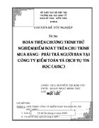 Hoàn thiện chương trình thử nghiệm kiểm soát trên chu trình mua hàng phải trả người bán tại Công ty Kiểm toán và Dịch vụ tin học AISC