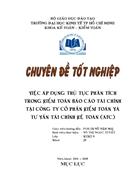 VIệC áP DụNG THủ TụC PHÂN TíCH TRONG KIểM TOáN BáO CáO TàI CHíNH TạI CÔNG TY Cổ PHầN KIểM TOáN Và TƯ VấN TàI CHíNH Kế TOáN AFC