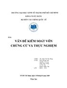 Vấn đề kiểm soát vốn chứng cứ và thực nghiệm