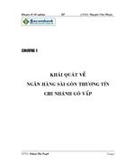 NGÂN HàNG THƯƠNG MạI Cổ PHầN SàI GòN THƯƠNG TíN SACOMBANK