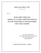 Giảm thiểu thiệt hại trong các vụ kiện chống bán phá giá ở nước ngoài khi các doanh nghiệp việt nam là bị đơn