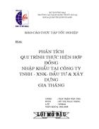 Phân tích qui trình thực hiện hợp đồng nhập khẩu tại Công ty TNHH XNK đầu tư xây dựng GIA THĂNG