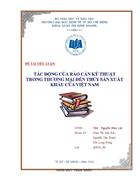 Tác động của rào cản kỹ thuật trong thương mại đến thủy sản xuất khẩu của Việt Nam