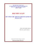 Mỹ với cuộc khủng hoảng kinh tế toàn cầu