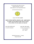 Phân tích thuận lợi và khó khăn khả năng đóng góp ngân sách của công ty du lịch