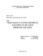 Nhận dạng và tính chi phí ẩn tại Công ty du lịch Phoenix voyages