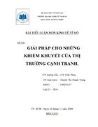 Giải pháp cho những khiếm khuyết của thị trường cạnh tranh