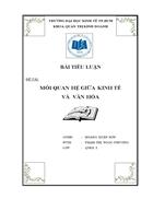 Mối quan hệ giữa kinh tế và văn hóa