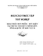 Khai thác bưu phẩm bưu kiện tại trung tâm bưu chính liên tỉnh quốc tế khu vực II