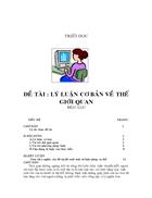 Lý luận cơ bản về thế giới quan