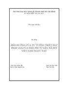 Ảnh hưởng của tư tưởng Triết học Pháp gia của Hàn Phi Tử lên xã hội Việt Nam ngày nay