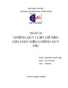 Những quy luật cơ bản của phép biện chứng duy vật