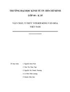 Vật chất ý thức với đời sống văn hóa việt nam