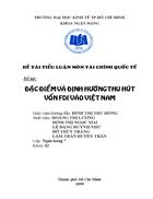 Đặc điểm và định hướng thu hút vốn fdi vào VIỆT NAM