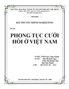 Phong tục cưới hỏi ở VIỆT NAM