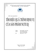 Tìm hiểu quá trình định vị của sản phẩm Nuti IQ