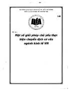 Một số giải pháp chủ yếu chuyển dịch cơ cấu ngành kinh tế ở VN