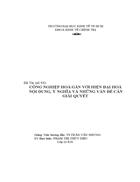 Công nghiệp hoá gắn với hiện đại hoá nội dung ý nghĩa và những vấn đề cần giải quyết