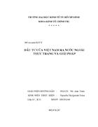 Đầu tư của việt nam ra nước ngoài thực trạng và giải pháp