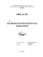 Đẩy mạnh tuyên truyền giáo dục