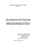 Những giải pháp tăng hiệu quả và kết quả những giải pháp tăng hiệu quả và kết quả