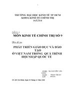 Phat trien giao duc va dao tao o viet nam trong qua trinh hoi nhap quoc te