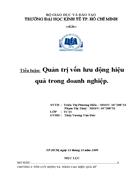 Quản trị vốn lưu động hiệu quả trong doanh nghiệp