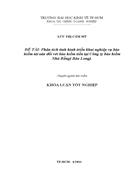 Phân tích tình hình triển khai nghiệp vụ bảo hiểm tài sản đối với bảo hiểm tiền tại Công ty bảo hiểm Nhà Rồng Bảo Long