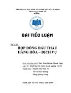 Hợp đồng đấu thầu hàng hóa dịch vụ