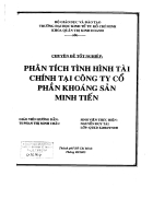 Phân tích tình hình tài chính công ty cổ phần khoáng sản Minh Tiến