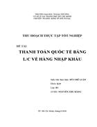 Thanh toán quốc tế bằng l c về hàng nhập khẩu