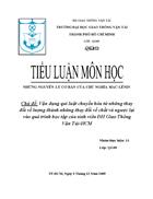 Vận dụng qui luật chuyển hóa từ những thay đổi về lượng thành những thay đổi về chất và ngược lại vào quá trình học tập của sinh viên ĐH Giao Thông Vận Tải HCM