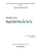 Hoạch định nhu cầu vật tư