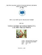 Nâng cao hiệu quả hoạt động của các siêu thị tại tphcm