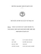 Nâng cao năng lực cạnh tranh của ngân hàng tmcp quân đội trong điều kiện hội nhập kinh tế quốc tế