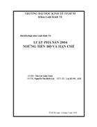 Luật phá sản 2004 những tiến bộ và hạn chế 1